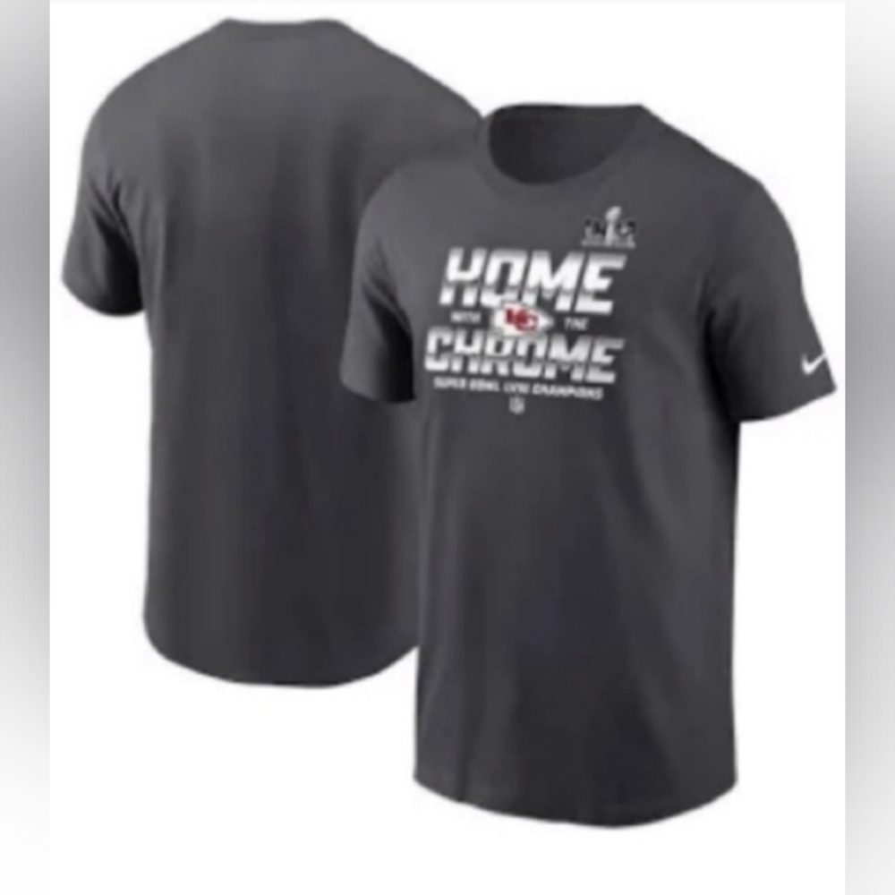 Kansas City Chiefs Nike Super Bowl LVIII Champions Parade T-Shirt - Anthracite